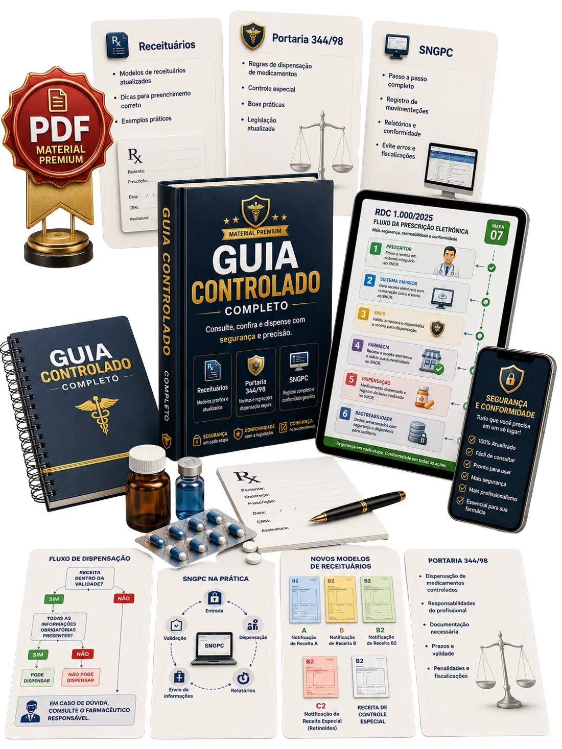 Mockup do Guia Controlado Completo